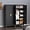 Black, variant on Steel Armoire Wardrobe Closet, 71" Metal Clothing Storage Cabinets with 2 Doors & 2 Adjustable Shelves, White Wardrobe Cabinet with Hanging Rod for Bedroom, Gym