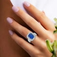 thumbnail image 4 of Pompeii 4 1/2Ct TW Emerald Cut Tanzanite & Lab Grown Diamond Ring in 14k White Gold, 4 of 4