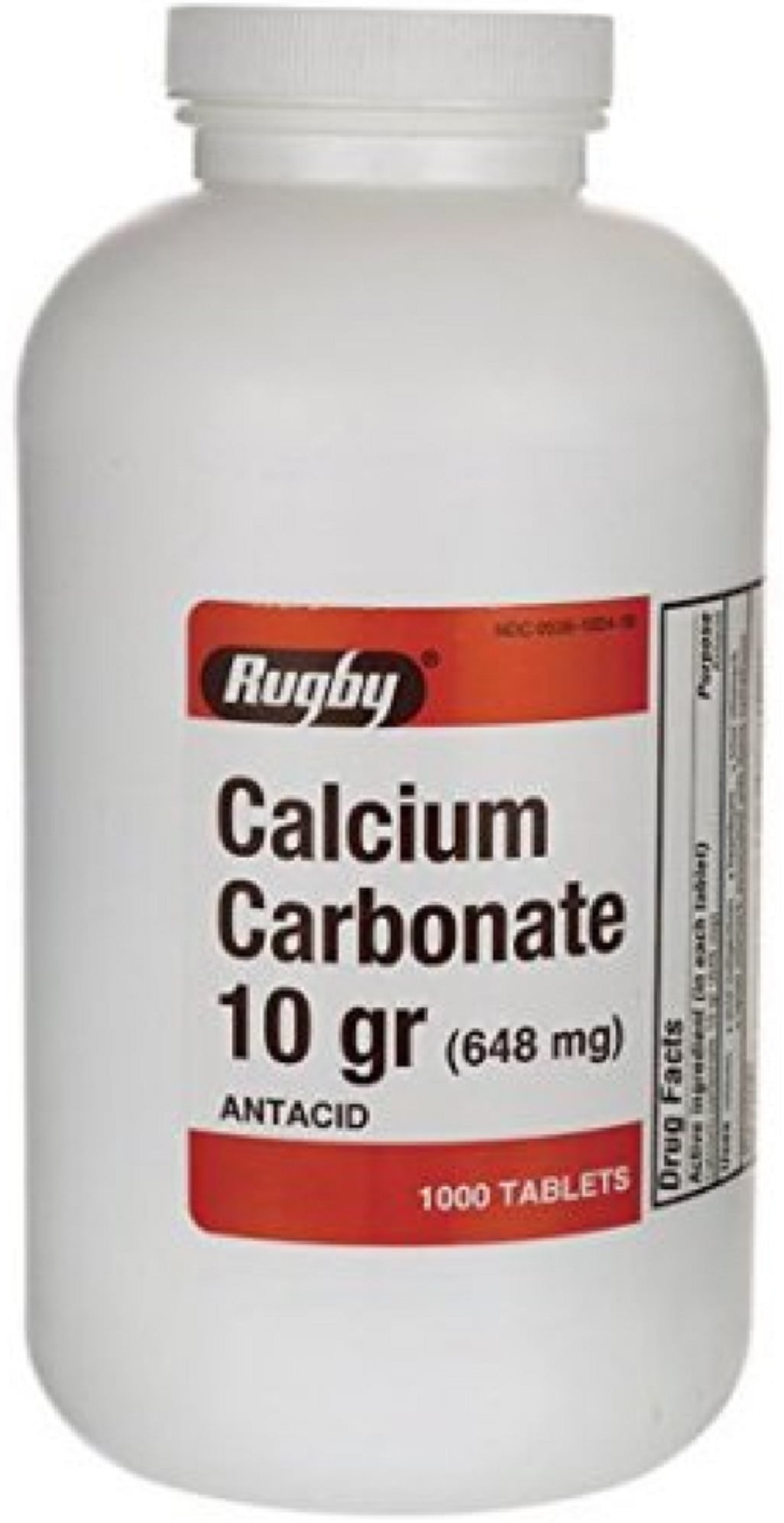 Rugby Calcium Carbonate Tablet, 648 mg, 1000 Count