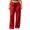 Red, variant on Tqcoqu Women's Solid Color Drawstring Elastic Waist Wide Leg Pants Casual Loungewear Long Trousers For Fall Winter