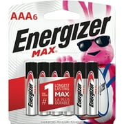 Energizer MAX AAA Batteries (6 Pack), Triple A Alkaline Batteries