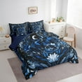 thumbnail image 3 of Erosebridal Exotic Dragon Bedding Full Size,Tropical Botanical Floral Comforter Sets with Sheets,Blue Magic Animal Bedding Sets Full Size,Super Cozy Room Decoration Reversible,7 Pieces, 3 of 6