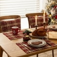 thumbnail image 6 of Christmas Plaid Placemats Set of 4, Red Green Snowflake Buffalo Checkered Tartan Winter Thanksgiving Xmas Table Mats for Dining Room Kitchen Table Decor, 6 of 7