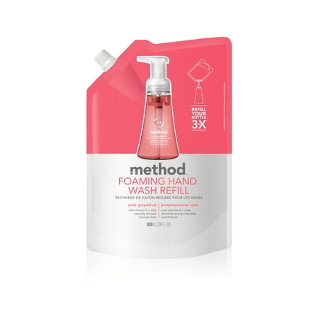 Method Foaming Hand Soap Refill Pink Grapefruit 28 Ounce