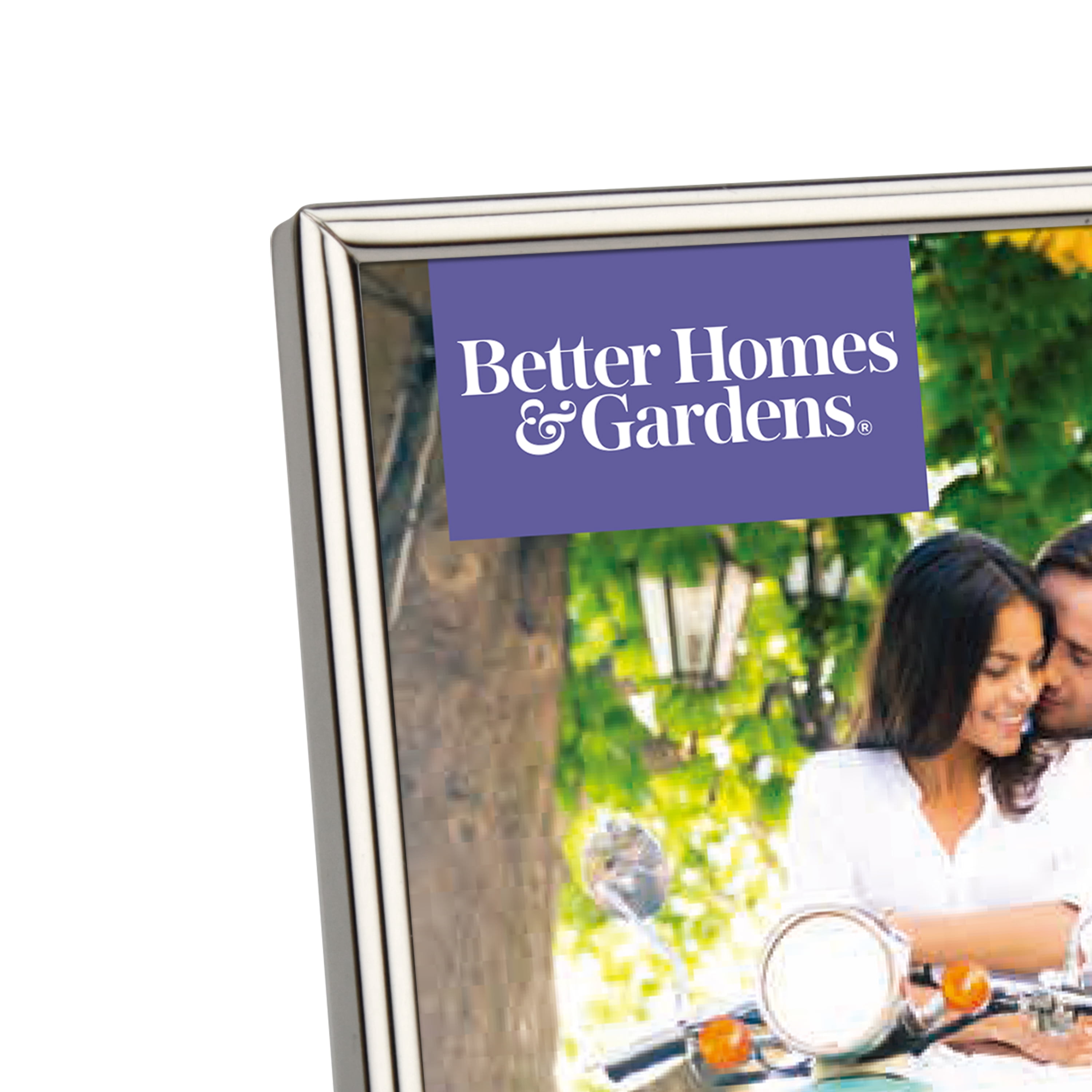 Better Homes & Gardens 4" x 6" Rectangle Metal Tabletop Single Picture Frame, Silver
