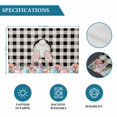 thumbnail image 6 of Easter Bunny Placemats Set of 4, Vintage Watercolor Eggs Flower Black Plaid Placemats for Dining Table, Place Mats for Kitchen Tabletop, Waterproof Wipeable Dining Table Mats Set, 6 of 9