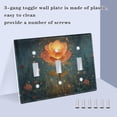 thumbnail image 4 of Dailycode Light Switch Plate Covers 2 Gang Wall Plate Plastics Outlet Covers for Kitchen Home Office Decor Rose Flower with Fireflies, 4 of 8