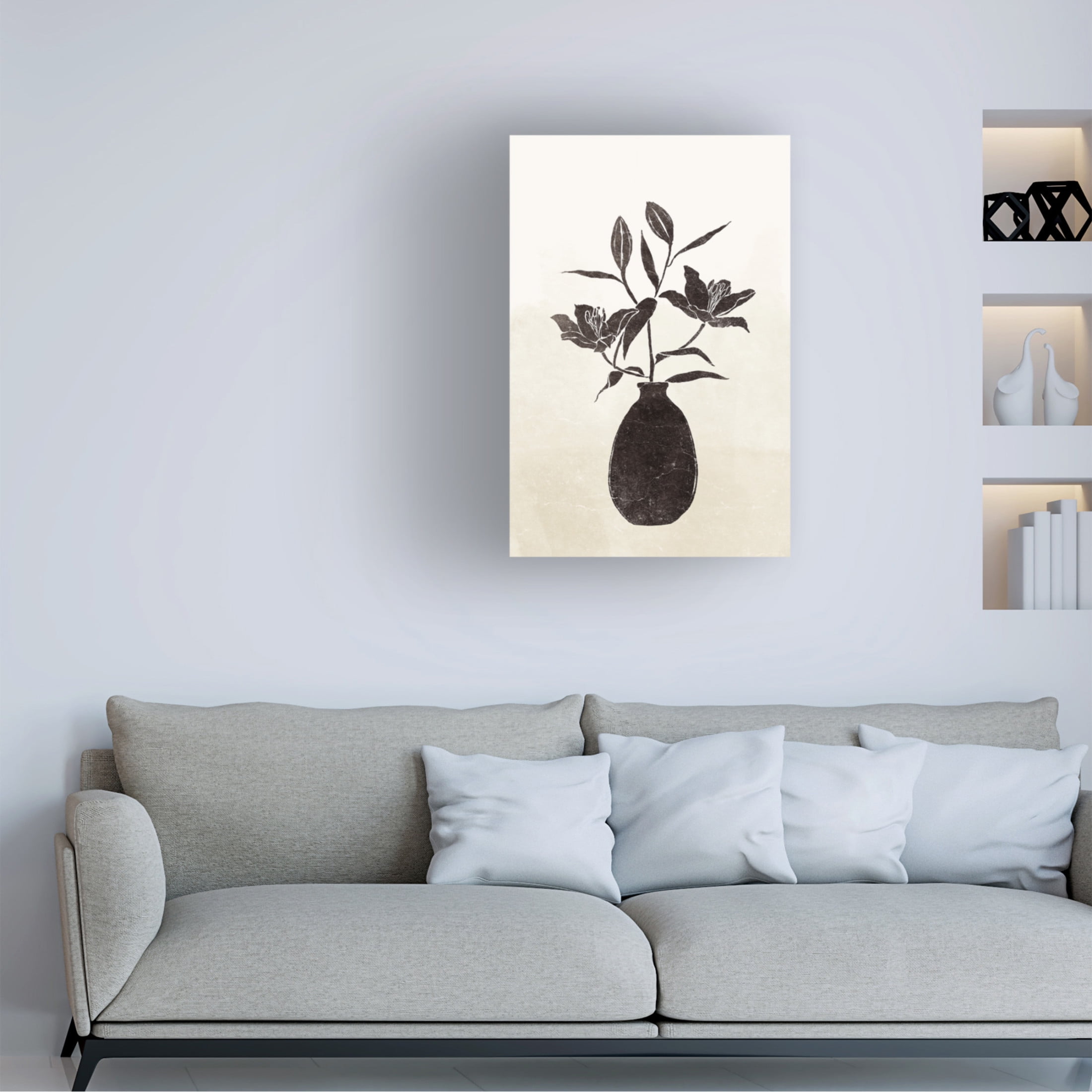 Canvas Wall Art - Yuyu Pont 'Flores I' Wall Art for Living Room, Bedroom, or Office Décor by Trademark Fine Art - 16 x 24 Inches