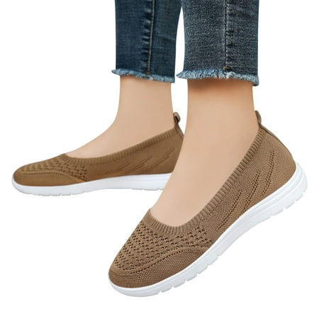 Oyedens Orthopedic Walking Shoes for Women Comfortable Slip on Loafers Lightweight Work Sneakers