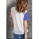 thumbnail image 1 of ABPHQTO Camiseta multicolor con diseño de bandera de EE. UU. para mujer, 1 of 5