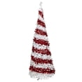 thumbnail image 1 of Northlight 6' Pre-Lit Candy Cane Pop-Up Artificial Christmas Tree, Clear Lights, 1 of 3