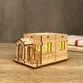 thumbnail image 4 of Light-Up Wooden Christmas Village Houses for Crafts, DIY Handcraft House Assembly Decor Kit to Paint, Luminous Xmas Table Centerpieces, Cabin Crafts Figurines, Perfect for Holiday Party Ornament, 4 of 9