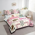 thumbnail image 3 of Manfei Western Cowgirl Bedding Full Size,Dreamcatcher Guitar Bowtie Comforter Sets with Sheets,Leopard Print Bedding Sets Full Size For Girls,Lightweight Bedroom Decoration Reversible,7pcs, 3 of 7