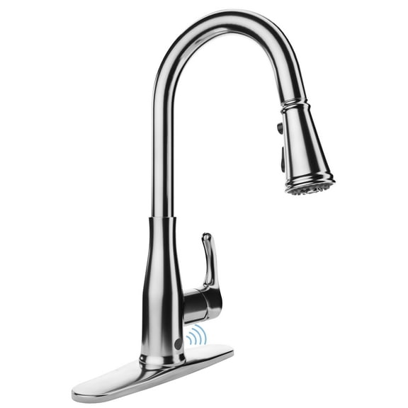 Anzzi Sifo 1.8 GPM Touchless Single Hole Pull Down Kitchen Faucet with Spray function - Stainless Steel