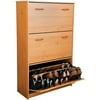 Venture Horizon Shoe Cabinet, Triple, Oak