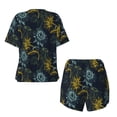 thumbnail image 6 of Rocae Sunflowers for Two Piece Sleepwear Pajamas Sets for Women Soft Short-Sleeved Pjs with Lounge Shorts Medium, 6 of 9