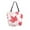 Red Maple Leaves Pattern, variant on Open Top Canvas Tote Bag with Zipper Reusable Shopping Bag 13.5x15" Roomy Carryall Pink Bows and Strawberries