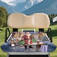 thumbnail image 3 of XYZCANDO Christmas Santa Claus Golf Cart Seat Cover | 4 Pockets Non-Slip Washable Terry Cloth | Universal 2-Seat Golf Cart Accessory, 3 of 8