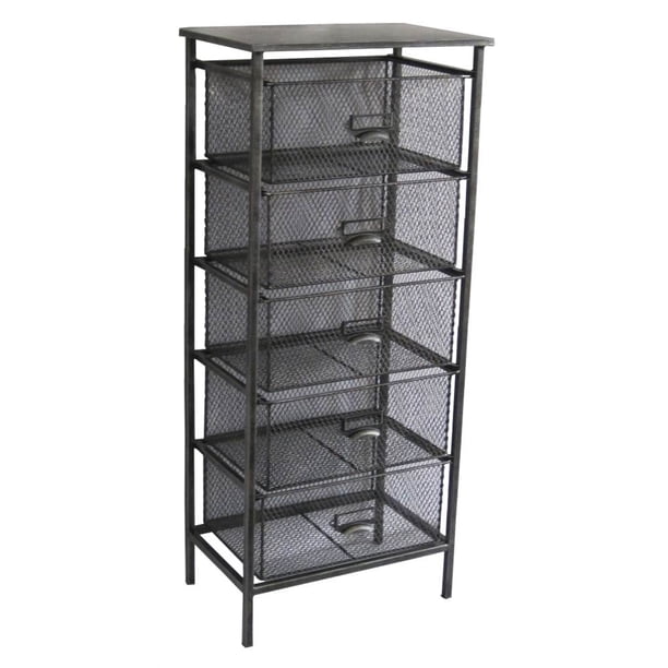 5 Drawers Mesh Wire Storage