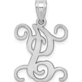 thumbnail image 3 of Sterling Silver Rhodium-Plated Letter I Initial Pendant Made In United States xna518ss/i, 3 of 5