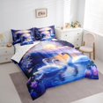 thumbnail image 3 of Castle Fairy 7-Piece Queen Size Bedding Set - Swan Floral Lotus Valentine's Day Design, 3 of 8