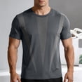 thumbnail image 4 of Lenpel Men's Big and Tall Shirts Short Sleeve Crew Neck Quick Dry Breathable Athletic T-Shirts Sports Casual Tee Tops, 4 of 6