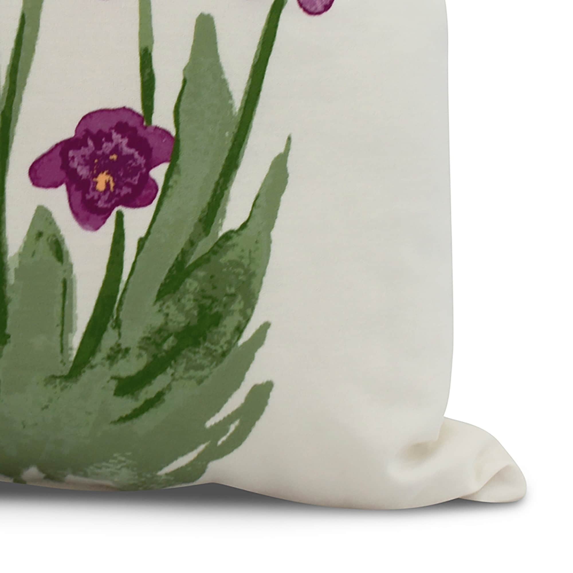 Simply Daisy, 20 x 20 inch,Pretty Little Flower Decorative Pillow,Purple