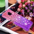 thumbnail image 7 of Case for Motorola Moto G Power 2021,Creativity Clear Gradient Quicksand Glitter Flowing Liquid Floating TPU Case Bling Diamond Sparkle Cover for Moto G Power 2021 JB Pink Mauve, 7 of 7