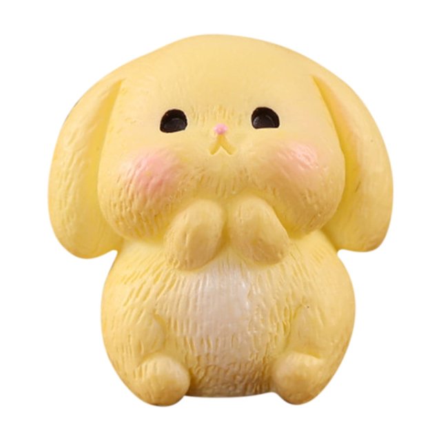 Resin Rabbit Figurine Miniature Ornament Rabbit Resin Ornaments for Christmas Celebrations Home Decoration