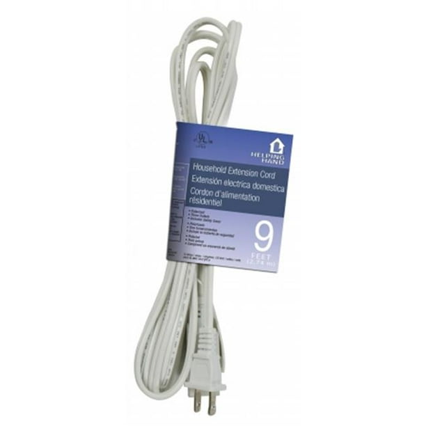 Helping Hands 85106 9 in. White Extension Cord Pack Of 3