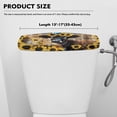 thumbnail image 5 of Renewold Sunflower Cow Printed Toilet Tank Lid Cover for Bathroom, Old Wooden Butterfly Bee Pattern Splash Resistant Toilet Tank Lid Cover Replacement, Machine-Washable Easy to Clean, 5 of 6