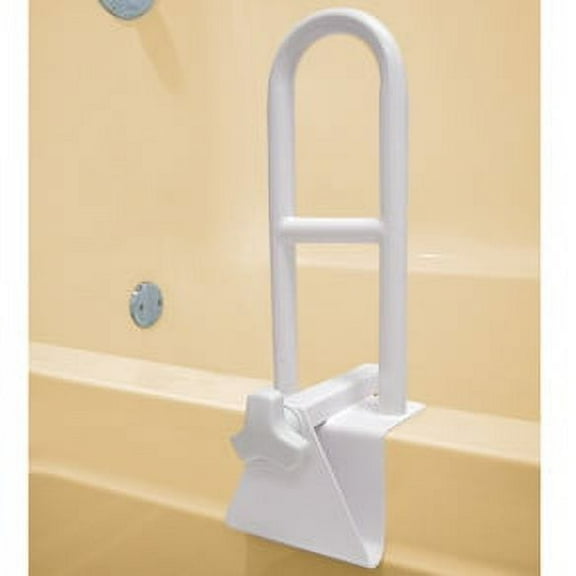 Easy Grip Adjustable Tub Bar – Safety Grab Handle for the Bathtub – Easy to Mount on Tub Rail – Supports up to 250 lbs - White