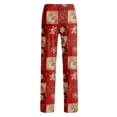 thumbnail image 3 of Hearthz Men's Pajama Pants Christmas Drawstring Elastic Waist Men's Lounge Pants Funny Print Wide Leg Men Pajama Pants, 3 of 5
