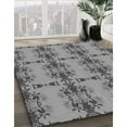 thumbnail image 2 of Ahgly Company Indoor Square Patterned Ash Gray Area Rugs, 5' Square, 2 of 6