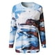 thumbnail image 4 of Camiseta de manga larga con cuello redondo y estampado navideño informal para mujer Pompotops gfhjh8283, 4 of 5