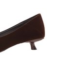 thumbnail image 6 of Women's Pumps Stiletto High Heel 3cm Pointed Toe Suede Bow Wedding Shoes for Bride Prom Party, 6 of 7