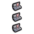 thumbnail image 1 of tamizeot Memory Card Zipper Closure Bag Storage Case Traveling Padded Interior Dustproof Protective Carrying Pouch Protector Black 3Set, 1 of 6