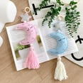 thumbnail image 2 of OUSITAID Macrame Ornament Nordic Style Glittering Bright Color Star Moon Wall Hanging Decor Stroller Baby Toy, 2 of 10