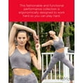 thumbnail image 5 of Wellfit Women's Tie Dye Print Sports Bra with Removable Cups, L, Gray, 5 of 8