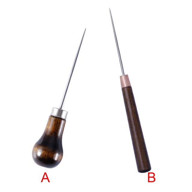 Awl Stainless Steel Sewing DIY Drilling Stitching Craft Tailor Hole Puncher Leather Punching Repair Marking Hand Needle Tool Type 1