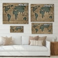 thumbnail image 4 of Designart 'Ancient World Map I' Rustic Print on Natural Pine Wood, 4 of 5