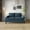 Blue, variant on Castle Place Elegance Linen Upholstered Loveseat, Beige