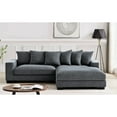 thumbnail image 2 of Miekor Furniture Luxe Oversized Two-Piece Right Facing Sectional Couches for Living Room, 102.4-Inch L Shaped Sofa with Chaise, Upholstered with Corduroy Fabric, Dark Grey 11414, 2 of 12