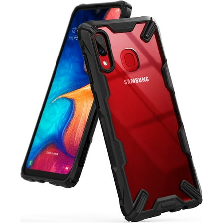 Galaxy A20 Case, Ringke [FUSION-X] [Black] Ergonomic Transparent Mil Grade Drop Protection Impact Resistant TPU Rugged Cover for Galaxy A20 (Best Mhl Adapter For Galaxy S3)