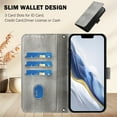 thumbnail image 5 of Allytechgroup Case for Samsung Galaxy A56 5G with Credit Card Slot, RFID Blocking PU Leather Flip Wallet Stand Phone Case with Lanyard Shockproof and Anti-Scratch Cover for Galaxy A56 5G, Gray, 5 of 6