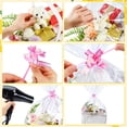 thumbnail image 3 of 80 Pcs 3 Sizes Shrink Wrap Bags for Gift Baskets 20" x 28" 16" 24" 14" 18" Clear plastic Heat Cellophane and 6 Color Pull Bows easter Christmas Packaging, 3 of 4
