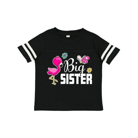 

Inktastic Big Sister with Flamingo and Flowers Gift Toddler Toddler Girl T-Shirt