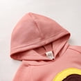 thumbnail image 4 of Baby Girl Infant Rainbow Outfit Clothes Hooded Sweatshirt Tops Hoodie Ruffle Pants 2Pcs Set, 4 of 9