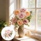 thumbnail image 4 of Flores Artificiales | Rosas de Seda para Decoración de Bodas y Hogar | Arreglos Florales de 32 Cm para Centros de Mesa, Decoración de Fiestas, Sala de Estar y Oficina | 1 Unidad, 4 of 6