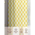 thumbnail image 6 of Yellow White Plaid Sheer Curtains 72 Inch Length 2 Panels Set, Modern Retro Geometric Checkered Voile Window Treatment Rod Pocket Curtains Sheers Drapes for Bedroom/Living Room/Kitchen 52"x72"x2, 6 of 7
